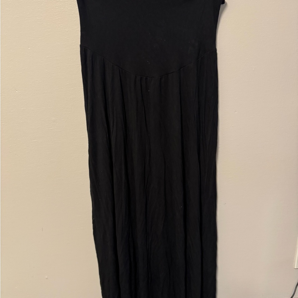 Elegant Black Maternity Maxi Skirt